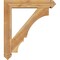 Ekena Millwork Balboa Arts and Crafts Rough Sawn Bracket w/ Offset Brace, Western Red Cedar, 6"W x 28"D x 32"H BKT0604X28X32BOA03RWR - alternate 2